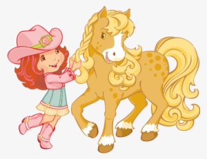Svg Free Stock Strawberry Shortcake And - Cartoon Strawberry Shortcake Horse