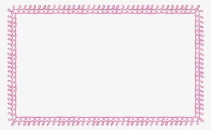 Dusty Rose Doodle Border - Green Border Frame Png