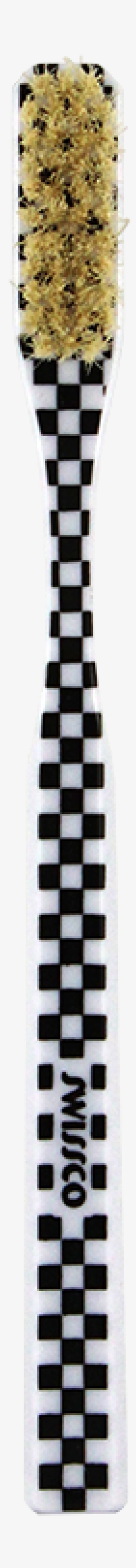 Swissco Natural Bristle Toothbrush Checkerboard Pattern - Makeup Brushes
