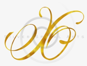 Foil And Quotes Transparent Backgrounds Silverspiralarts - Custom Monogram X Faux Gold Foil Monograms Initial