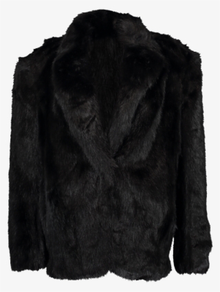 Single Breasted Faux Fur Jacket - Single-breasted