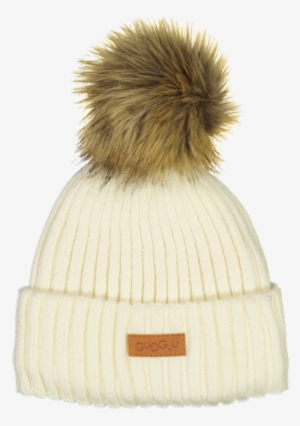 Furry Beanie, Natural White - Beanie