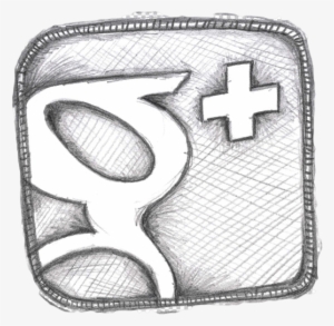 Google Plus Icon Sketch Clipped Rev - Cross