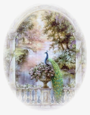 Balcon Fond Ma Création - Lena Liu - Garden Of Paradise - Majestic Peacock