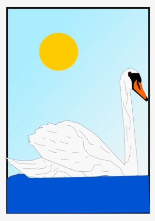Swan Swimming In The Sun Svg Clip Arts 414 X 593 Px
