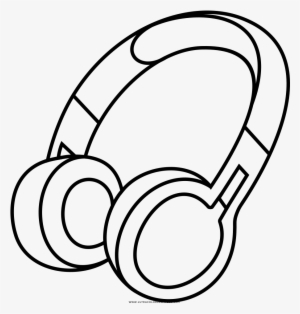 Drawing Headphones Clip Art Transparent Library - Headphone Coloring Page Png