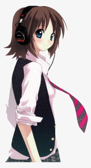 Anime Headphones Png Png Black And White Library - Cute Anime Girl Boyish