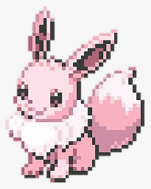 Kawaii Pixel Pixelart Eevee Aesthetic Pink Pokémon - Eevee Sprite Moving Gif
