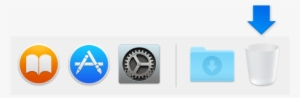 Trash Icon In The Dock - Mac Dock Png