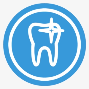 Tooth Icon - Icon Missing Tooth Dental Care Circle Color Blue