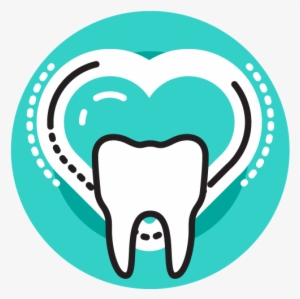 A Tooth In Front Of A Heart And A Green/blue Background - Dad's Secret Stache Printable