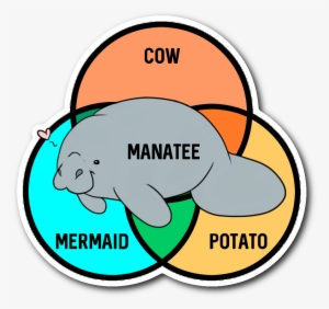 What Even Are Manatees Sticker - Burger Machen Mich Glücklich Mousepad