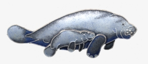 Manatee & Calf Pin