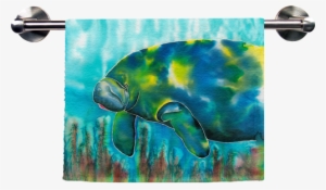 Mo The Manatee Hand Towel - Live Free Mo The Manatee Glass Cutting Board