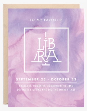 Libra Birthday Card - Greeting Card