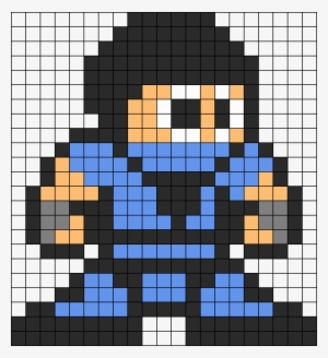 Subzero Perler Bead Pattern Perler Bead Pattern / Bead - Pixel Art Templates Mortal Kombat