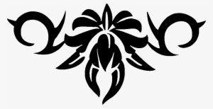 Glitter Tattoo Stencil Tribal Flower - Tribal Flower