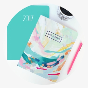 Large 2017 Agendas - Gmyle Snap Case Dual (water Color Pattern)