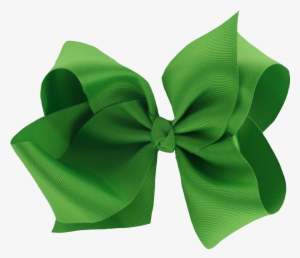 Green Ribbon Bow Hair Hairbow Scribbons