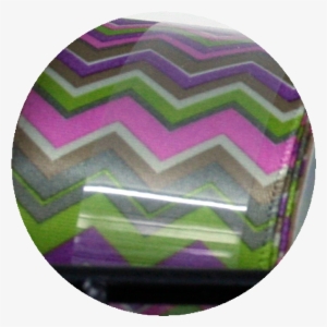 Chevron Print Ribbon- Purple/ Green - Visual Arts