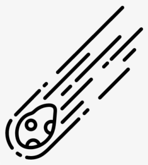 Meteorite Falling Vector - Meteorito Cayendo En La Tierra Para Colorear