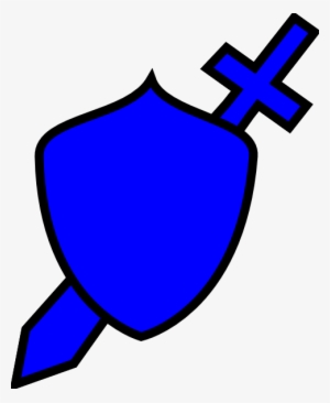 Svg Freeuse Download Royal Blue Sword And Shield Clip - Royal Blue Sword And Shield