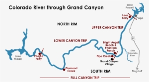 Map Of Colorado River In Grand Canyon - Diagram