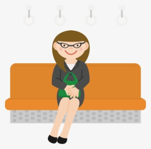 Clip Art Christmas Drawing Computer Copyright - Sitting On Subway Clipart