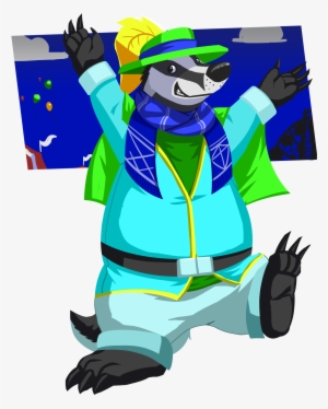 Happy Badger - Drawing