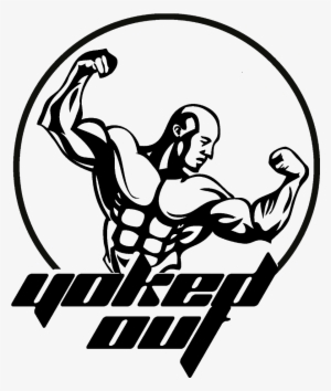 Designer Drawing Man - Bodybuilder Logo Design Png