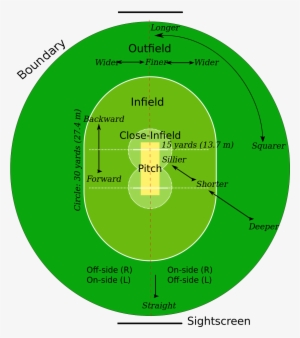 A Typical Cricket Field - Rules Of Cricket - 545x600 PNG Download - PNGkit