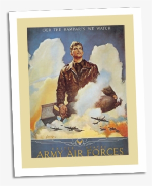 O'er The Ramparts We Watch - Ww2 Air Force Poster