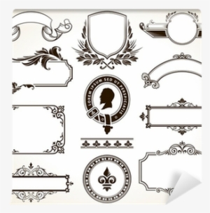 Vector Set Of Ornate Frames And Calligraphic Design