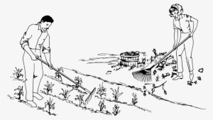 Clip Stock Rake Line Art Garden Computer Icons Free - Garden Drawing With Gardener