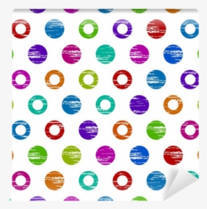Seamless Colorful Grunge Circle Texture Background - Circle