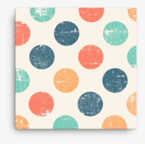 Grunge Polka Dots Canvas - Circle