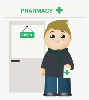 Local Pharmacy - Cartoon
