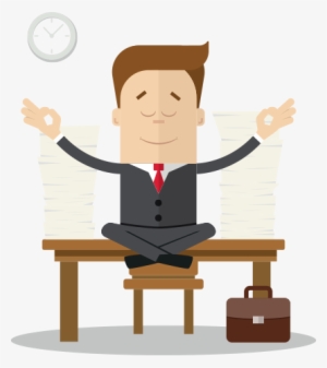 Meditating Work - Right Wrong Cartoon