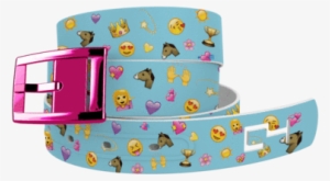 Image Of Horse Love Emoji Classic - C4 Belts C4 Classic Belt - Baby Blue Horseshoes