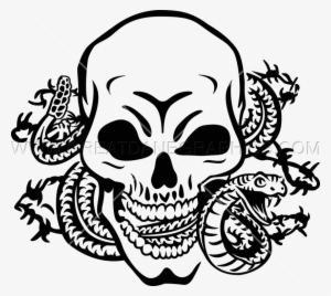 Skull Snake Drawing At Getdrawings - Skull And Snake Png