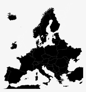 Open - Silhouette Europe Map Vector