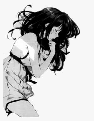 Sleeping Anime Manga Girl Blackhair Dress Indress - Anime
