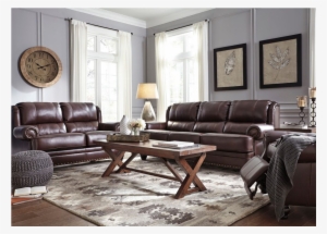 Glengary Leather Living Room Group