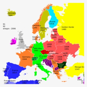 An Awesome Map Of The Last Time Each European Country - Europe Countries Map