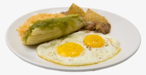 Tamale Combination - Tamales And Fried Egg