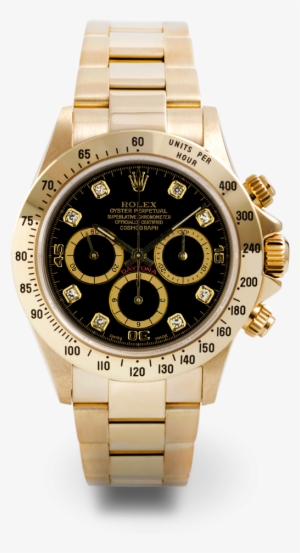 Rolex Daytona 18k Yellow Gold Black Diamond Dial 16528 - Presidential Rolex Rose Gold