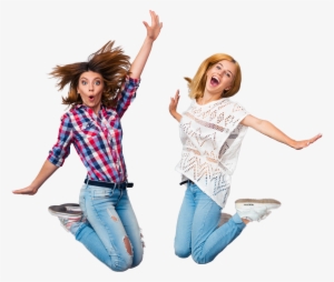 Girls-jumping - Transparent Jumping Business People Png
