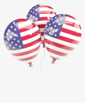 Illustration Of Flag Of United States Of America - Usa Flag Balloons Png