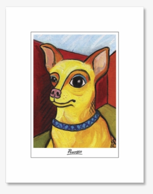 Chihuahua Pawcasso Matted Print - Chihuahua