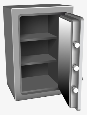 Open Silver Safe Png Clip Art - Clipart Safe